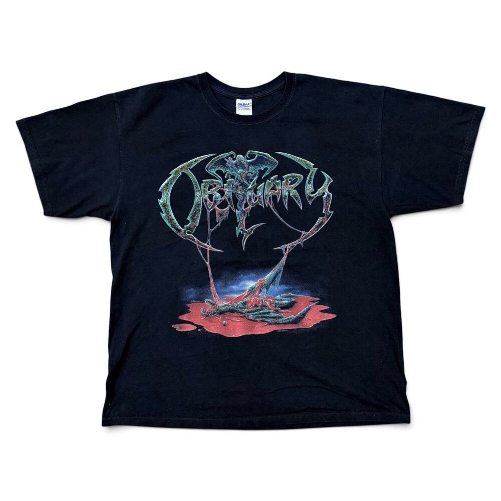 Vintage Obituary Executioner T Shirt XL Metal Band Tee Y2K Horror Goth Halloween